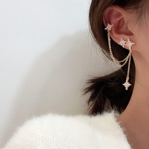 Crystal Ear Tassel Set - Picture 3 of 9